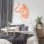 Veselá Stena Samolepka Tiger indický Farba: ružová, Veľkosť: 80 x 82 cm