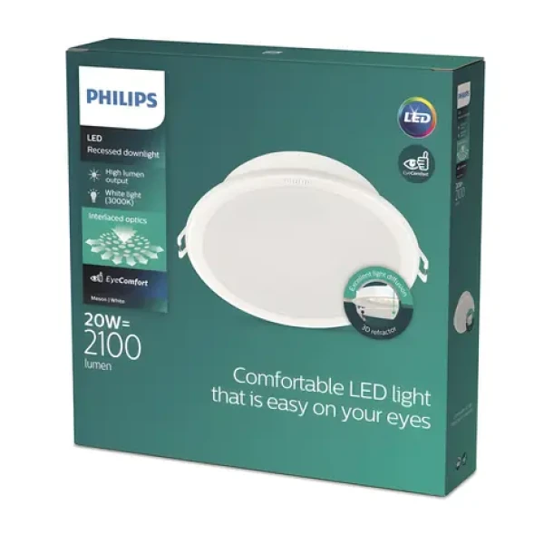 Philips Meson 20W 3000K biela / LED podhľadové svietidlo / 2100lm / 3000K (SKL000327414)