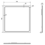 SAPHO - GEMINI zrkadlo s LED osvetlením 70x70cm GM070