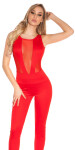 Sexy Koucla jumpsuit with Sexy net-applications red