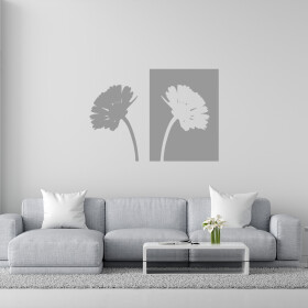 Veselá Stena Samolepka Margaréty Farba: šedá, Veľkosť: 60 x 43 cm