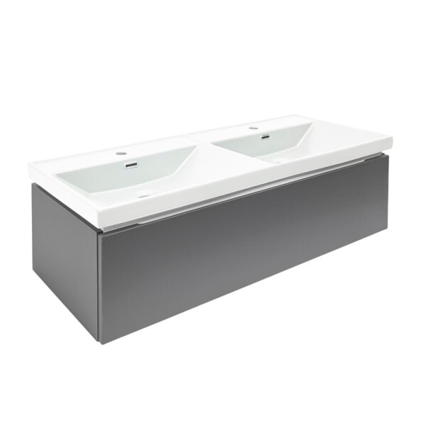 Kúpeľňová skrinka s umývadlom SAT Feel 120x30x44, 8 cm antracit mat SATFEEL120ANTU4 SATFEEL120ANTU4