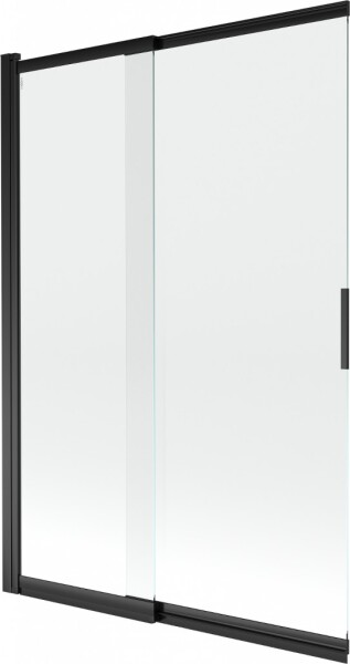 MEXEN - Fox 2-krídla posuvná vaňová zástena 120 x 150, transparent, čierna 891-120-002-70-00