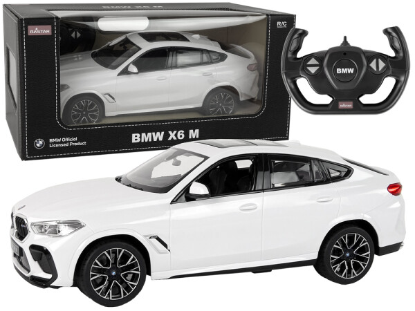RASTAR Auto na diaľkové ovládanie R/C BMW X6 M Rastar 1:14 biele
