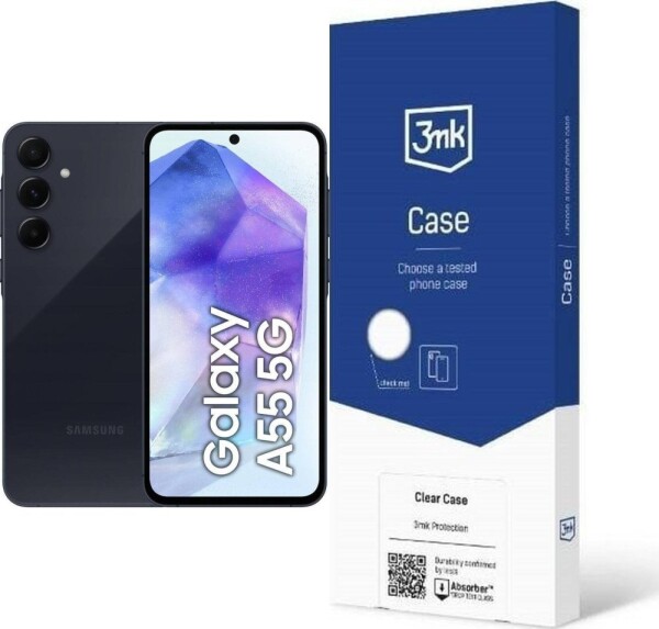 Samsung Galaxy A55 5G 8/128GB Black Enterprise Edition (SM-A556BZK) + Etui Clear Case