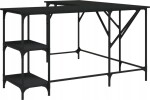 VidaXL Biurko, čierne, 139x139x75 cm, materiał drevopochodny