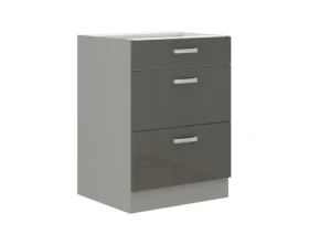 Dolná kuchynská zásuvková skrinka Grey 60D3S, 60 cm%