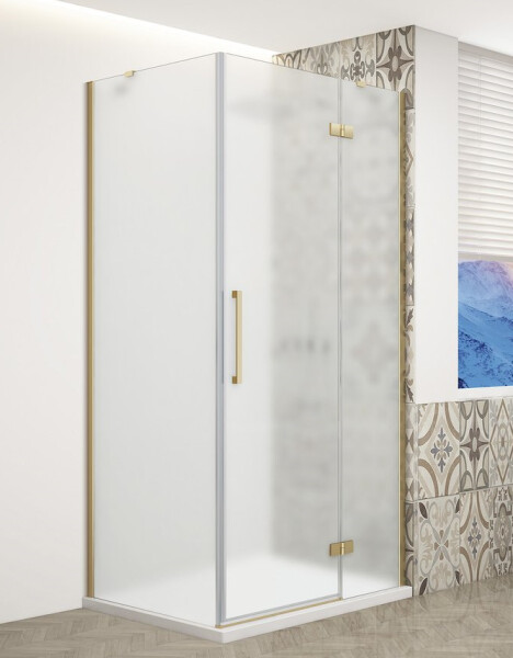 GELCO - TRINITY GOLD obdĺžnikový kút 800x900 pravý, matné sklo, GT5680-90MR-G GT5680-90MR-G