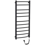 CERANO - Elektrický sušiak uterákov Luca, s displejom - 187 W - čierna matná - 1160x550 mm LIV-EG-11-55-D