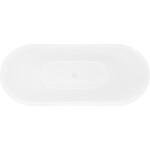 MEXEN/S - Lotos voľne stojaca vaňa 160 x 75, biela/čierna, sifón a prepad biela 52051607775-20