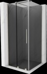 MEXEN/S - Velár sprchovací kút, posuvné dvere 120 x 120, grafit, nikel kartáčovaný 871-120-120-41-97