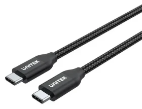 Unitek Kábel USB-C - USB-C čierna / Kábel / USB-C (M) - USB-C (M) / 2 m / PD 100W (C14059BK)