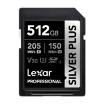Lexar Professional SILVER PLUS SDXC 512GB / Pamäťová karta / UHS-I / U3 / 205/150 MB/s (LSDSIPL512G-BNNNG)