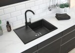 DEANTE DEANTE - Iba grafit - Granitový drez vrátane batérií elastickou hubicou ZRDP2113