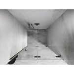 MEXEN/S - Lunar-F skladacie sprchové dvere pravé 70, transparent, nikel kartáčovaný 836-070-000-97-00-P