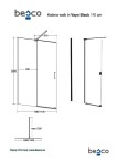 BESCO - Walk-in sprchovací kút VAYO BLACK - Farba rámu zásteny - Hliník čierny, Rozmer A - 110, Rozmer C - 200, Smer zatváranie - Univerzálny Ľavé / Pravé, Výplň - Číre bezpečnostné sklo - 8 mm BCVAYO110BC