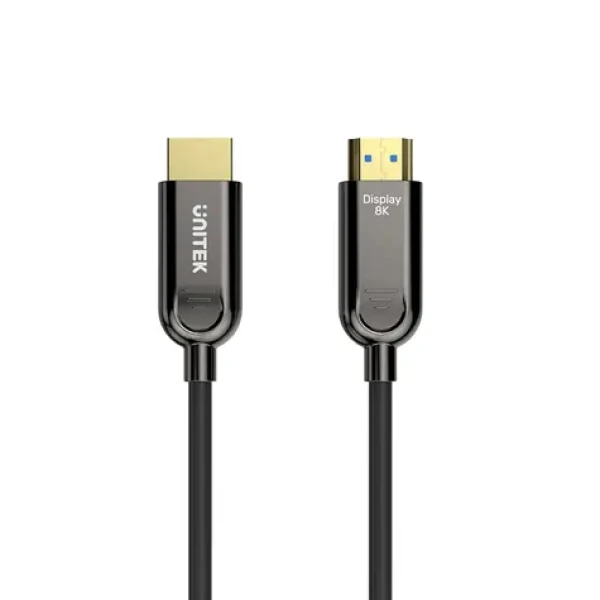 Unitek Kábel optický HDMI 2.1 AOC 10 m čierna / Kábel / 8K 60Hz / 4K 144Hz / HDR (C11085GY01-10M)