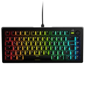 Glorious GMMK 3 75% - Fox Linear (ISO DE) čierna / herná 75% TKL / USB-C / ISO (DE) layout / Fox Linear / RGB / 1.4m (GLO-KB-GMMK3-75-PB-FOX-W-BLK-DE)