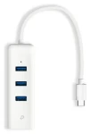 TP-LINK UE330C biela / Ethernetový adaptér / Gigabit / USB-C / 3x USB 3.0 Hub / RJ-45 (UE330C)