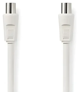 Nedis Koaxiálny kábel IEC-IEC biela / Koaxiálny kábel / 75 Ohm / Dvojité tienenie / 90 dB / 2 m / PVC (CSGB40000WT20)