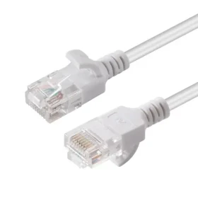 MicroConnect CAT6a U/UTP SLIM 0.25m biela / LSZH (V-UTP6A0025W-SLIM)