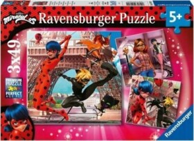 Ravensburger Miraculous: Kúzelná Lienka a Čierny kocúr - 3x49 dielikov