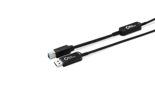 MicroConnect Premium Optic Fiber kábel USB3.0 A (M) - USB3.0 B (M) 20m čierna / 5000Mbit/s (USB3.0AB20BOP)