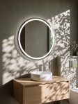 SAPHO - NYX guľaté zrkadlo s LED osvetlením, priemer 60cm NY600