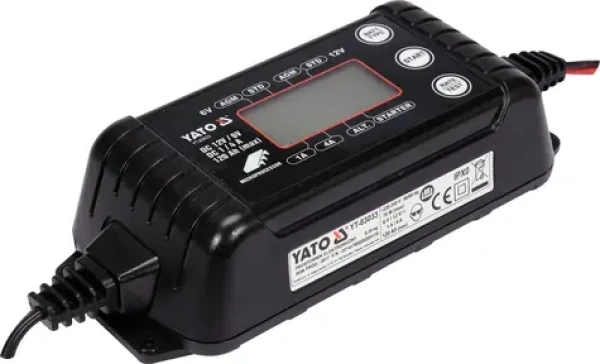 YATO Nabíjačka batérií 4A 6/12V LCD / Nabíjačka autobatérií / mikroprocesor / 1,2-120 Ah / WET GEL AGM (YT-83033)