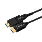 MicroConnect Premium Optic Fiber HDMI A - HDMI D s HDMI A adaptérom MM 15m čierna (HDM191915V2.0DOP)