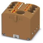 Phoenix Contact 3273340 blok rozvádzača 25.2 mm pružinová svorka hnedá 10 ks; 3273340