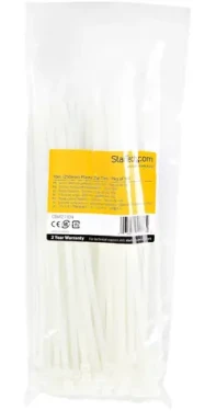 StarTech Sťahovacia páska uvoľniteľná biela / Sťahovacia páska / Nylon / 100 ks (CBMZT10N)