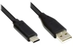 Good Connections USB-A - USB-C čierna / USB kábel / USB 2.0 / 2 m / 480 Mbit/s (GC-M0118)