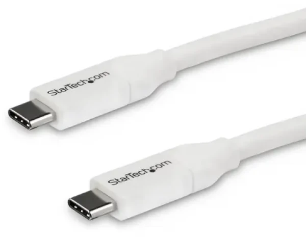 StarTech biela / Napájací kábel USB-C / PD / 5A / 4 m (USB2C5C4MW)