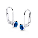 Cutie Diamonds Pôvabné visiace náušnice z bieleho zlata so zafírmi DZ8003-55-SF-X-2