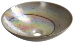 SAPHO - SAND MURANO sklenené umývadlo na dosku, priemer 41cm, sand YM1234