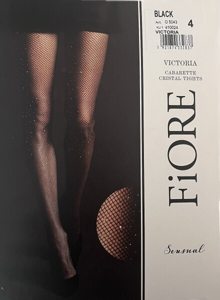 Pančuchy Fiore O 5043 Victoria Lurex 2-4 černá 2-S