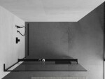 MEXEN/S - Kioto+ L Sprchová zástena WALK-IN s poličkou a držiakom uterákov 100 x 200, transparent, čierna 800-100-123-70-00