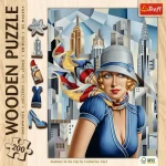 Trefl Drevené puzzle Art: Catherine Abel - Leto v meste