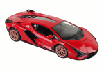 RASTAR Auto R/C Lamborghini Sian FKP 37 Rastar 1:14 červená na diaľkovom ovládači