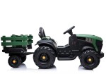 Mamido Detský elektrický traktor Farmer s vlečkou a lopatou zelený