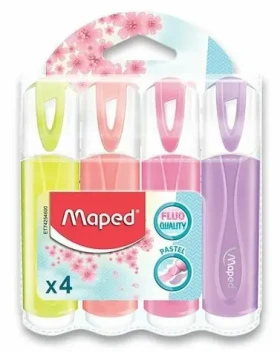 Maped Zvýrazňovače Fluo Peps Pastel 4ks (126557)