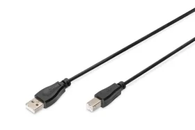 Digitus USB 2.0 AB 1,8 m čierny / Kábel / 480 Mbit/s (AK-300102-018-S)