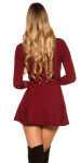 Sexy KouCla ripp knit dress wrap look BORDEAUX Einheitsgroesse