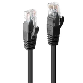 Lindy Cat6 U/UTP čierna 1 m / Patch kábel / RJ-45 / Tienené konektory (48077)