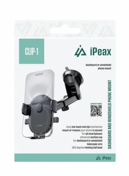 IPEAX CLIP-1 Držiak telefónu na palubnú dosku auta čierna (90010149)