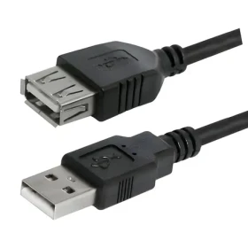 Logo / Predlžovací kábel USB-A / USB 2.0 / 3 m / čierna