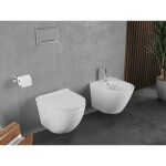 MEXEN/S - Lena Závesná WC misa Rimless Tornado vrátane sedátka s slow slim, duroplast, biela lesk 30220500T