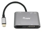 Equip Dock 5v1 USB-C / Dokovacia stanica / HDMI 4K / VGA / PD 100W / USB 3.2 / 0,15 m (133483)