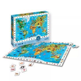 Sentosphere Sentosphere Puzzle - mapa sveta so zvieratami